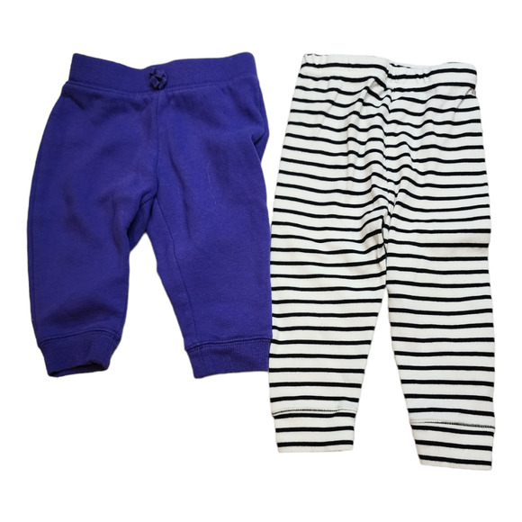Baby Girl Long Pants 2 Pairs 12M - Picture 1 of 2